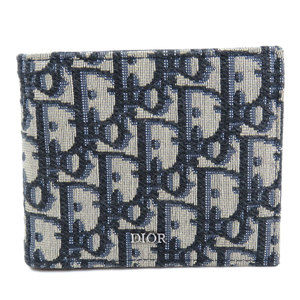Christian Dior Trotter Bifold Wallet Coin Purse Canvas